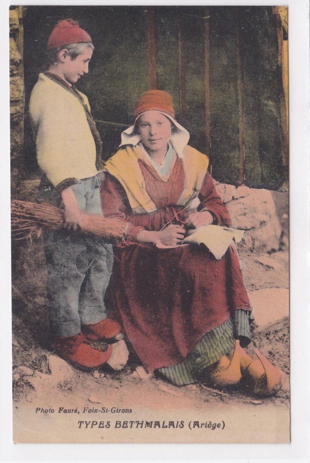 CARTE POSTALE ANCIENNE CPA TYPES BETHMALAIS ARIEGE