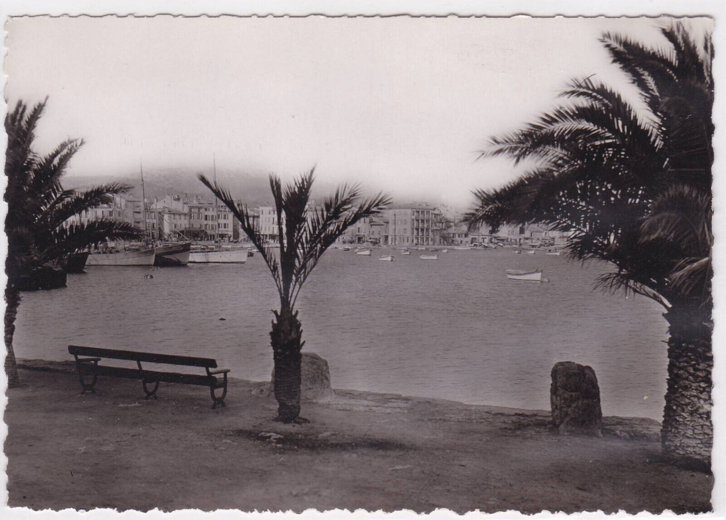 CARTE POSTALE CPSM SANARY LA PROMENADE ET LE PORT VAR
