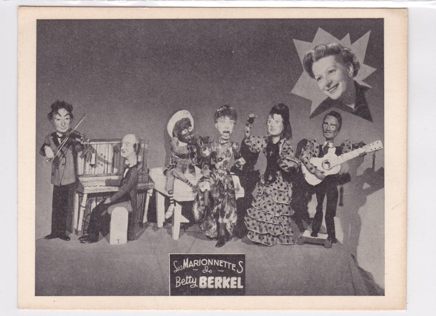 CARTE AFFICHETTE PUBLICITAIRE LES MARIONNETTES DE BETTY BERKEL