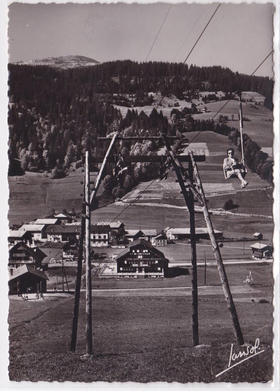CARTE POSTALE CPSM LES GETS LE TELE-SIEGE HAUTE-SAVOIE MONTAGNE
