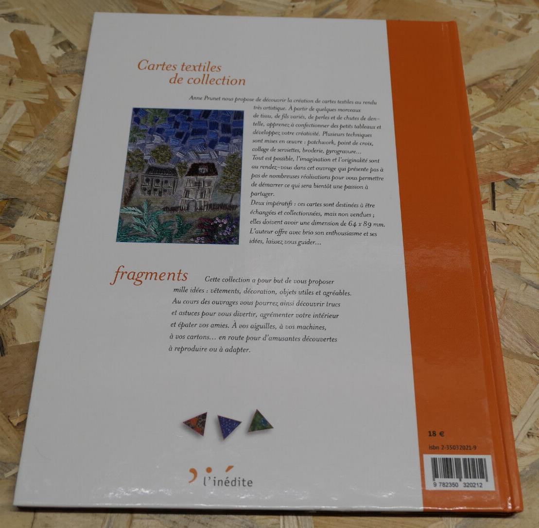 CARTES TEXTILES DE COLLECTION ANNE PRUNET LOISIRS CREATIFS ART TISSUS TECHNIQUE