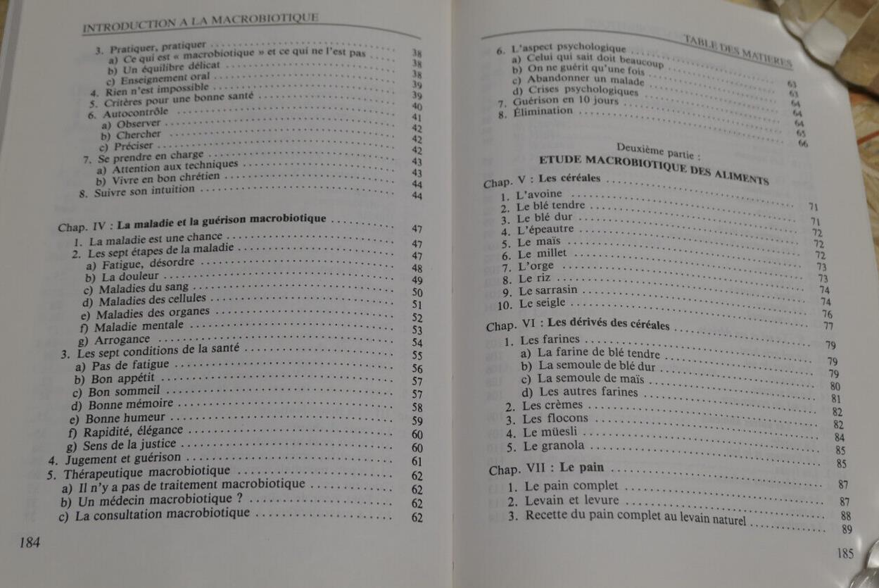 INTRODUCTION A LA MACROBIOTIQUE / PHILOSOPHIE ET PRINCIPES ALIMENTS CUISINE 1985
