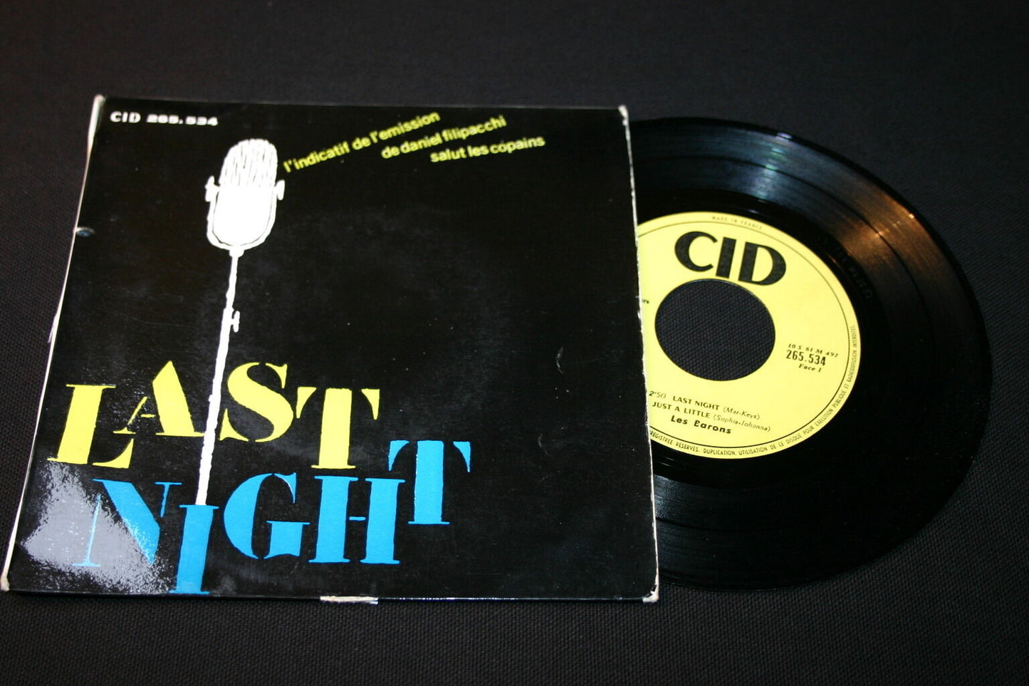 LES BARONS / THE BARONS RARE EP 45T 7" LAST NIGHT SALUT LES COPAINS SLC