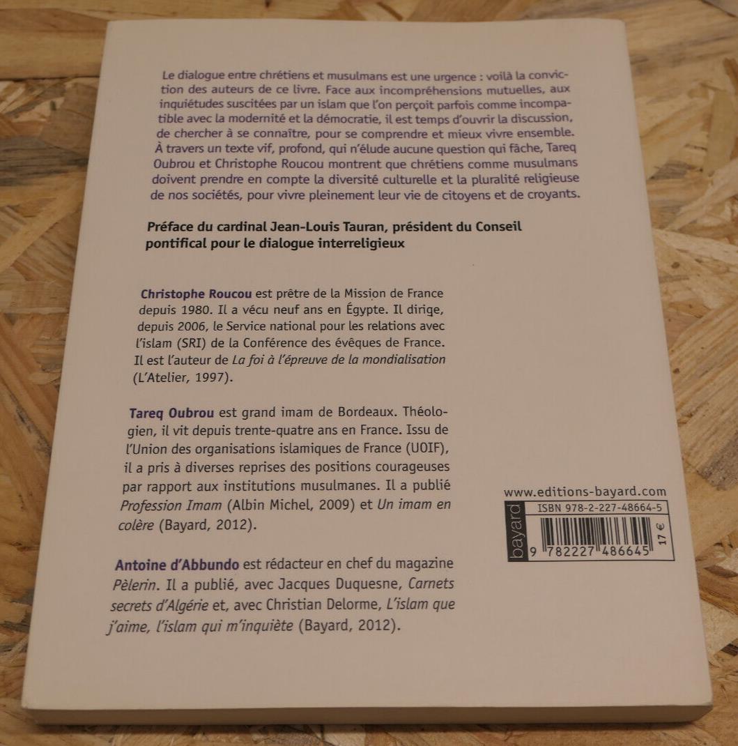 LE PRETRE ET L'IMAM CHRISTOPHE ROUCOU TAREQ OUBROU / RELIGION ENTRETIENS 2013