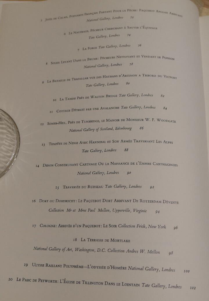 WILLIAM TURNER / TEXTE JOHN WALKER / EDITIONS CERCLE D'ART 1980 / ART PEINTURE