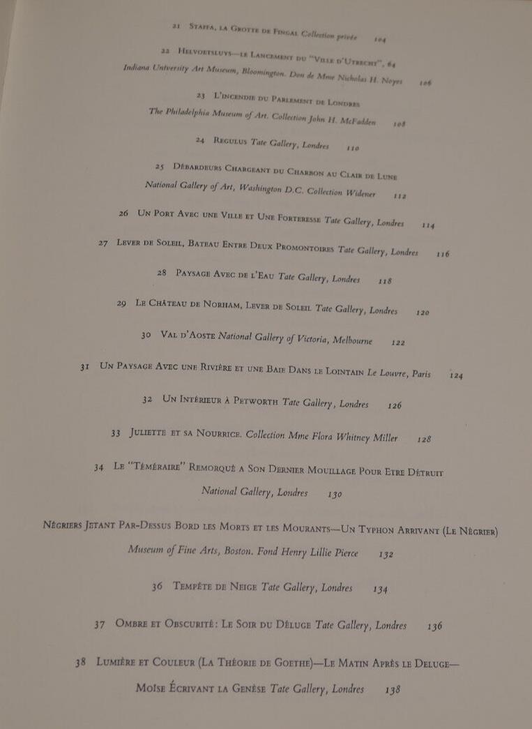 WILLIAM TURNER / TEXTE JOHN WALKER / EDITIONS CERCLE D'ART 1980 / ART PEINTURE