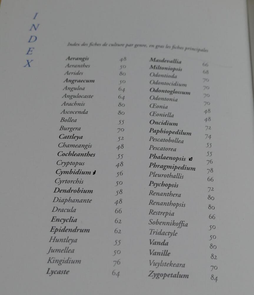 ORCHIDEES COMMENT LES CULTIVER ET LES FAIRE FLEURIR BOTANIQUE FLEURS GUIDE 2001