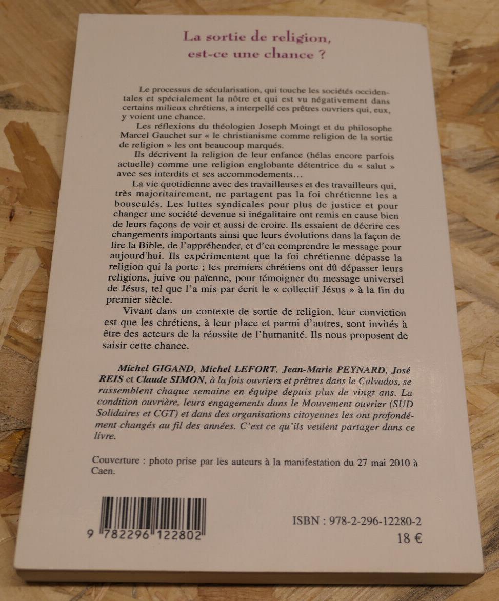 LA SORTIE DE RELIGION EST-CE UNE CHANCE ? / L'HARMATTAN 2011