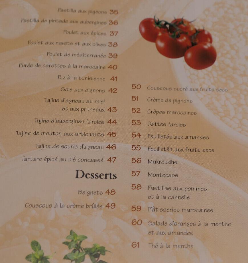 CUISINE DU MAGHREB / RECETTES GASTRONOMIE AFRIQUE PHOTOS / 2003