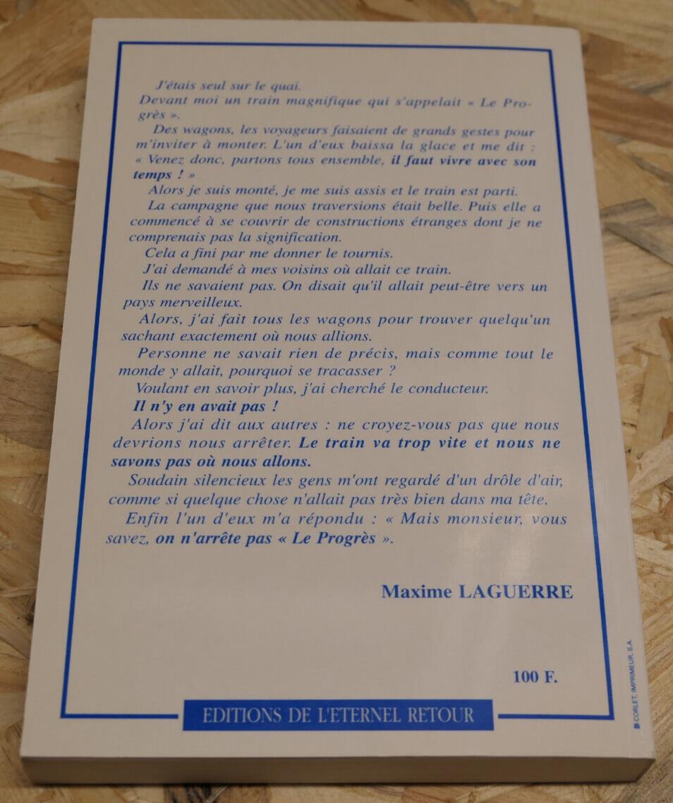 L'ORDRE NATUREL ESSAI A CONTRE-COURANT / MAXIME LAGUERRE 1993