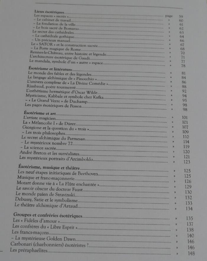 LES VOIES DE L'ESOTERISME / SYMBOLES MYSTERES CODES HISTOIRE ART ARCHITECTURE