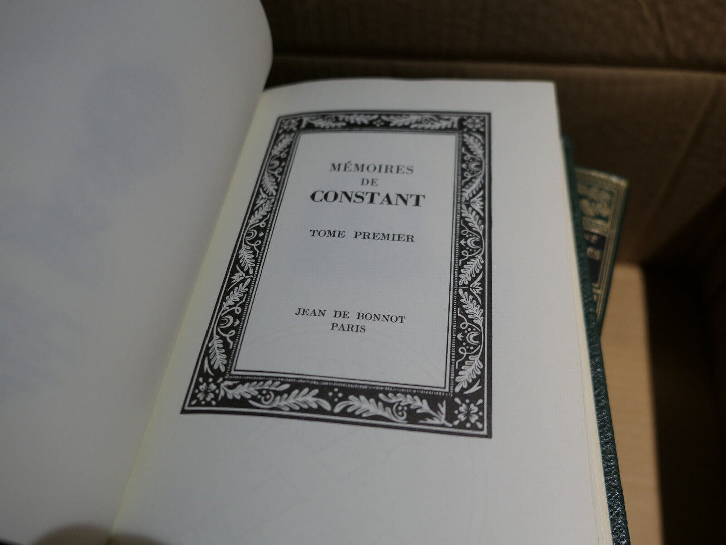 CONSTANT / MEMOIRES 4 TOMES / JEAN DE BONNOT 1969