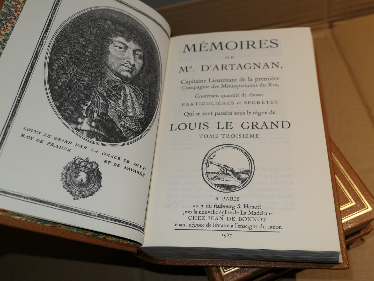 D'ARTAGNAN / MEMOIRES 3 TOMES / JEAN DE BONNOT 1967