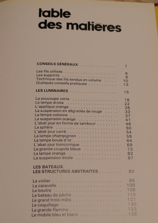 Bateaux Et Luminaires En Fils Tendus - Fleurus DIY Déco Loisirs Vintage 1980
