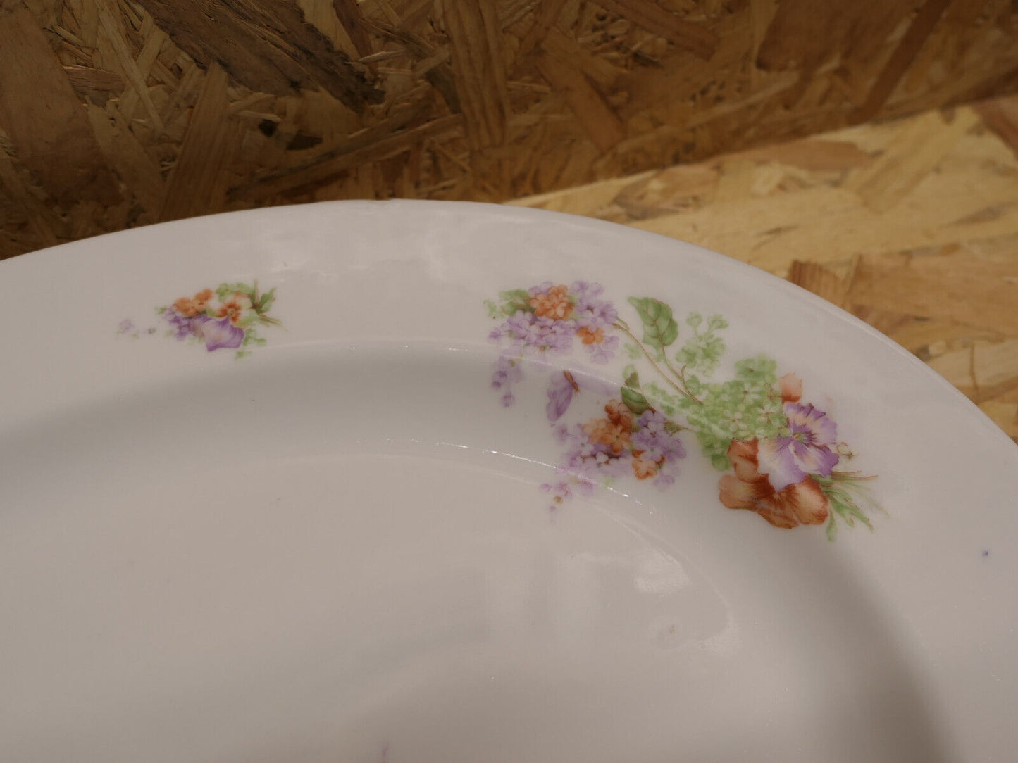 Ancien Grand Plat De Service Ovale Porcelaine Limoges Delinieres D&Co c1900