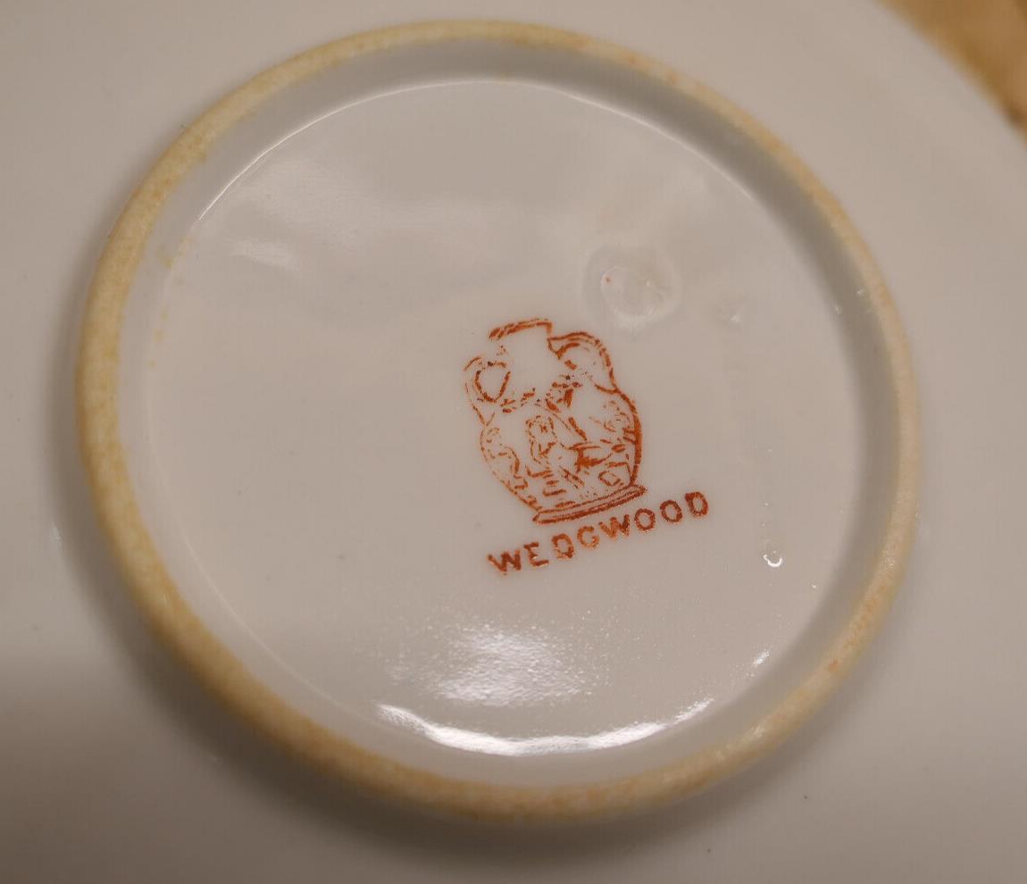 Rare Ensemble De 4 Tasses À Café Et Soucoupes WEDGWOOD Porcelaine Anglaise XIXe