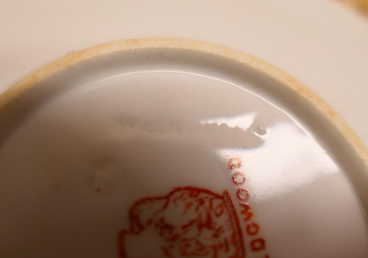 Rare Ensemble De 4 Tasses À Café Et Soucoupes WEDGWOOD Porcelaine Anglaise XIXe