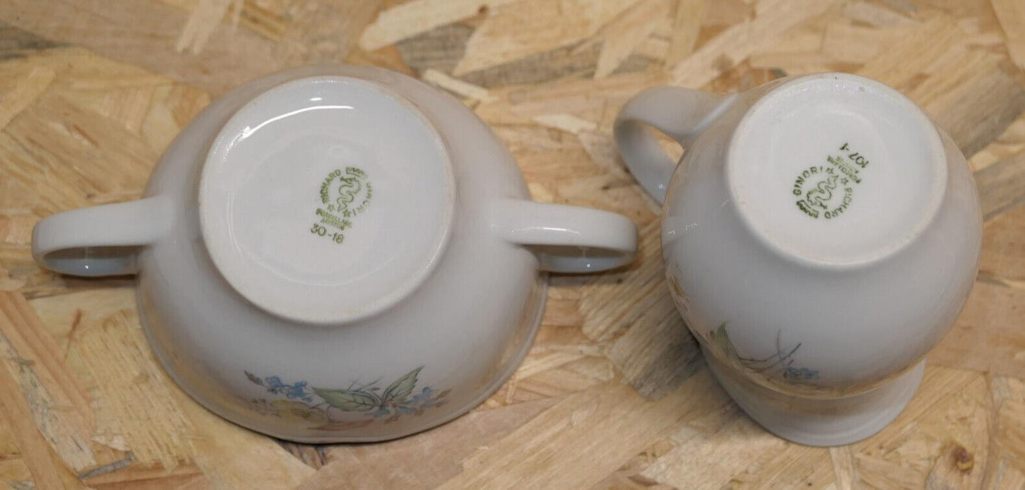 Ensemble Vintage Sucrier Et Pot À Lait En Porcelaine Richard Ginori Ariston