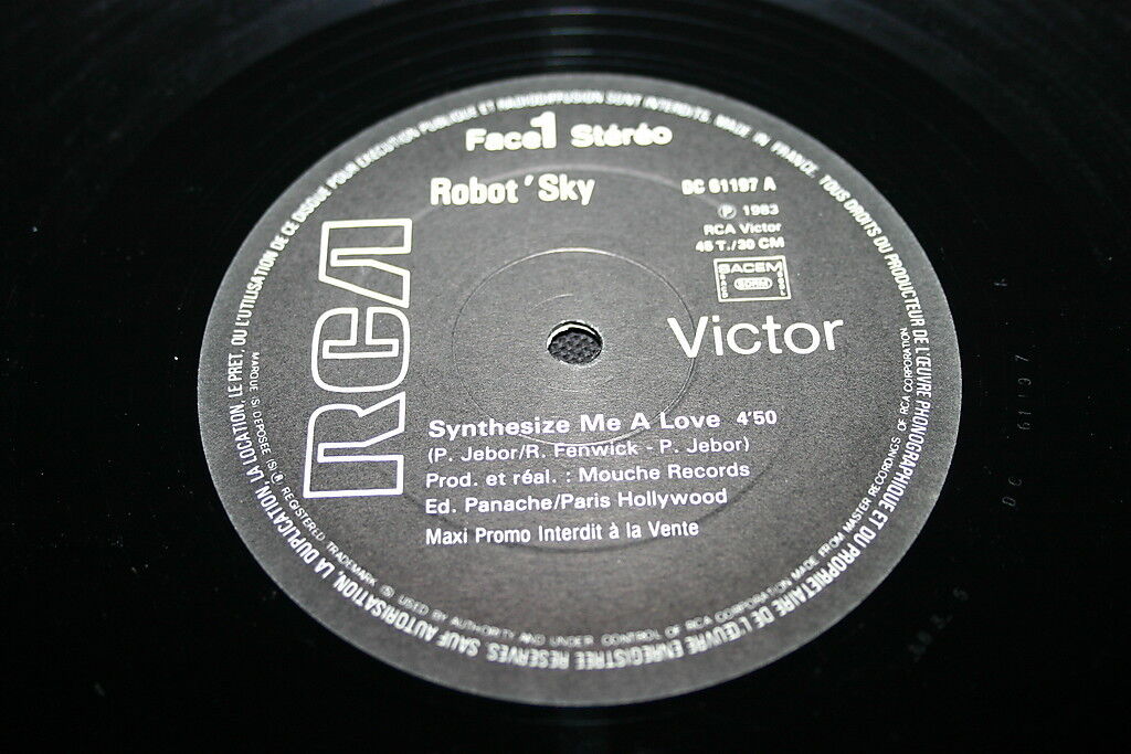 ROBOT SKY MAXI 45T 12" SYNTHESIZE ME A LOVE PROMO