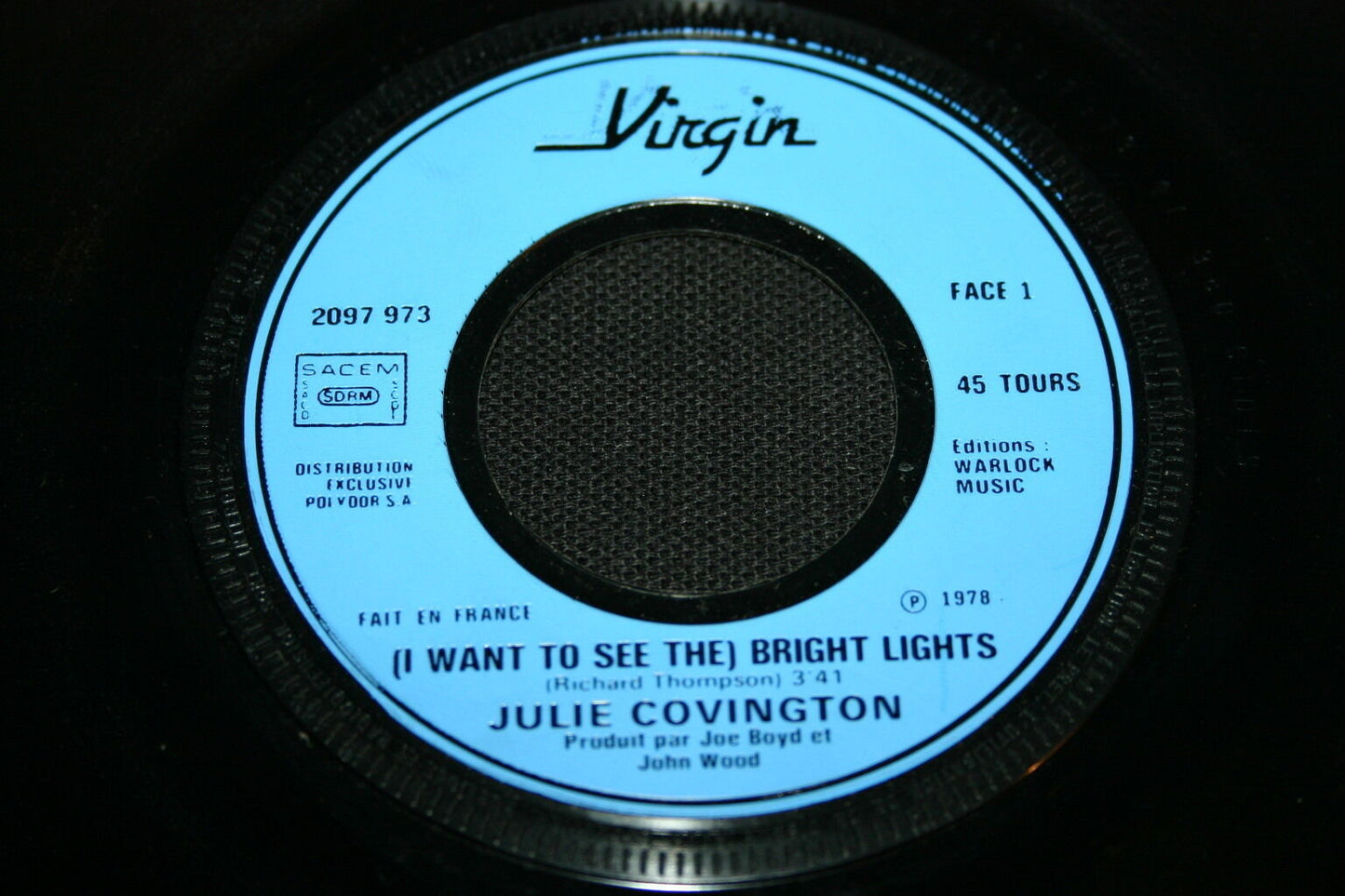 JULIE COVINGTON SP 45T 7" A LITTLE BIT MORE 1978