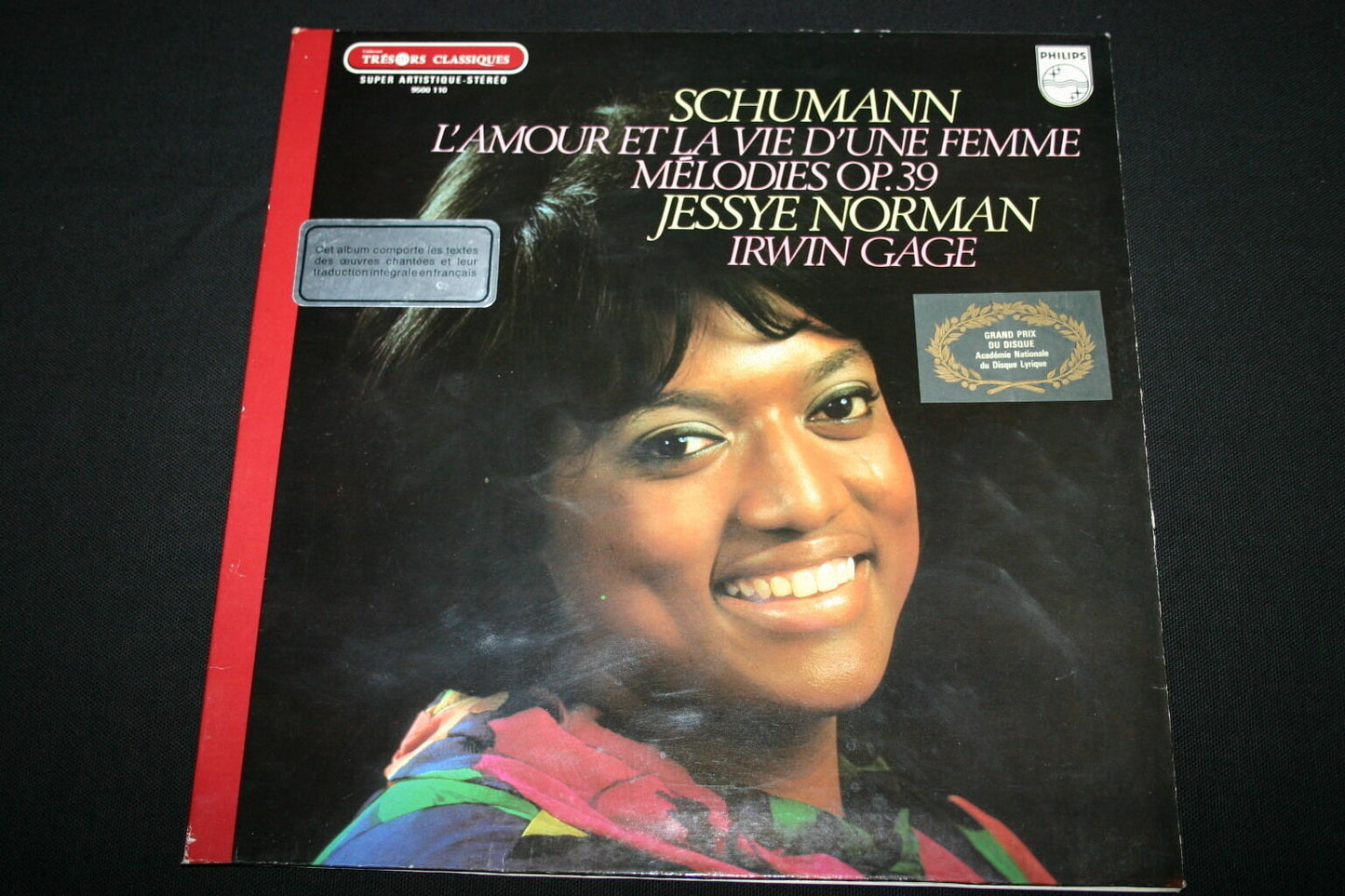 SCHUMANN / JESSYE NORMAN / IRWIN GAGE LP 33T THE LOVE AND LIFE OF A WOMAN