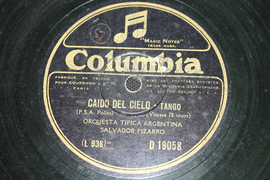 SALVADOR PIZARRO   78T   BANDONEON / CAIDO DEL CIELO (TANGO)