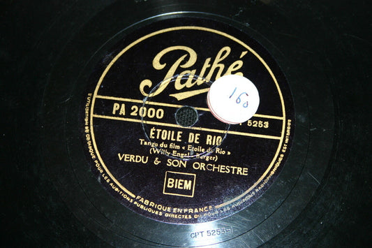 VERDU & SON ORCHESTRE   78T   ETOILE DE RIO / QUAND LE PRINTEMPS VIENT