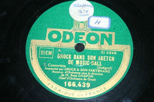 GROCK & SON PARTENAIRE   78T   SKETCH MUSIC HALL
