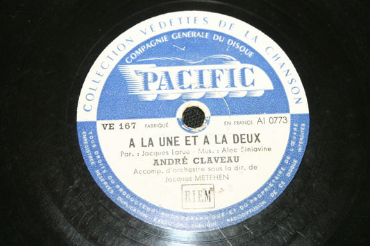 ANDRE CLAVEAU   78T   A LA UNE ET A LA DEUX / JIMBO   PACIFIC