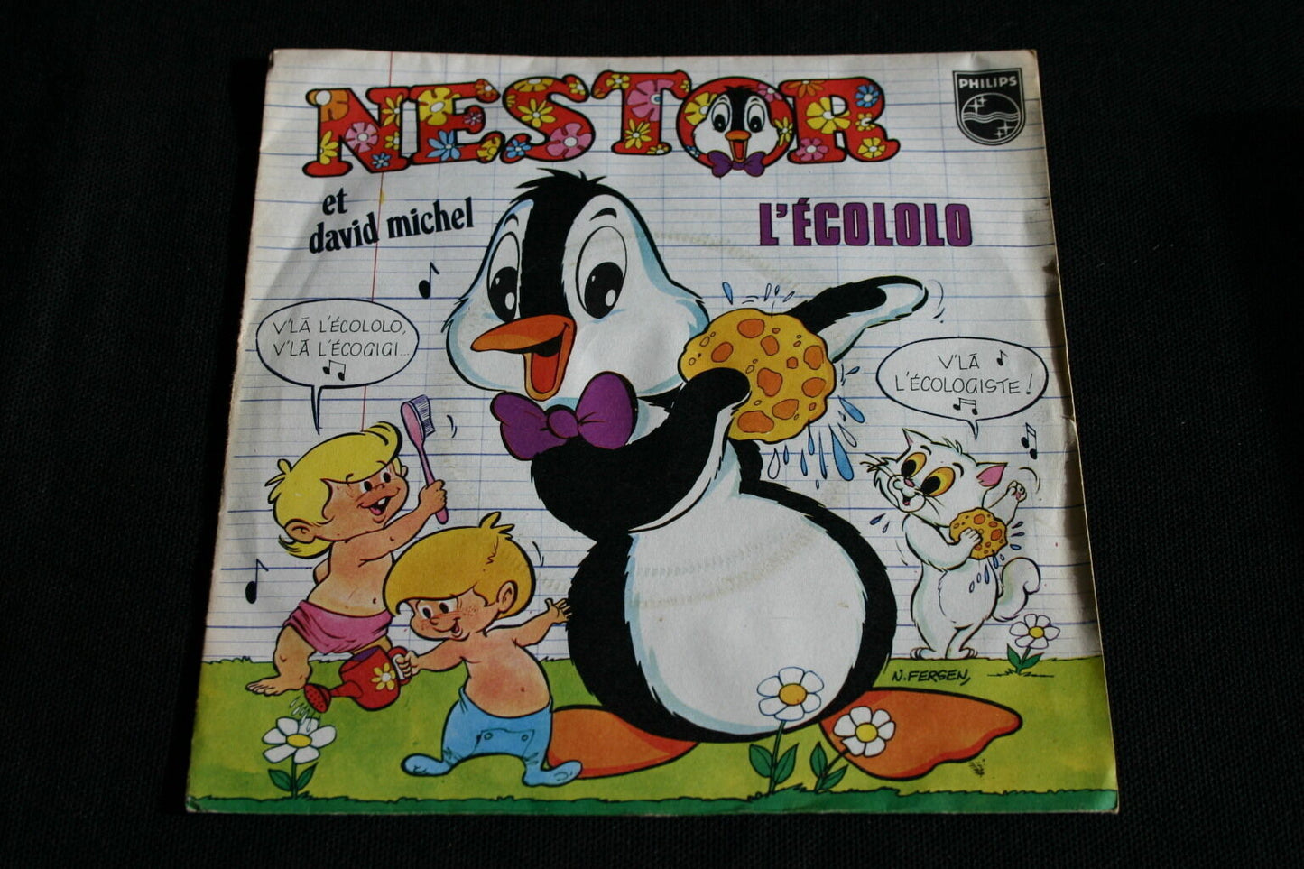 NESTOR ET DAVID MICHEL SP 45T 7" L'ECOLOLO 1977