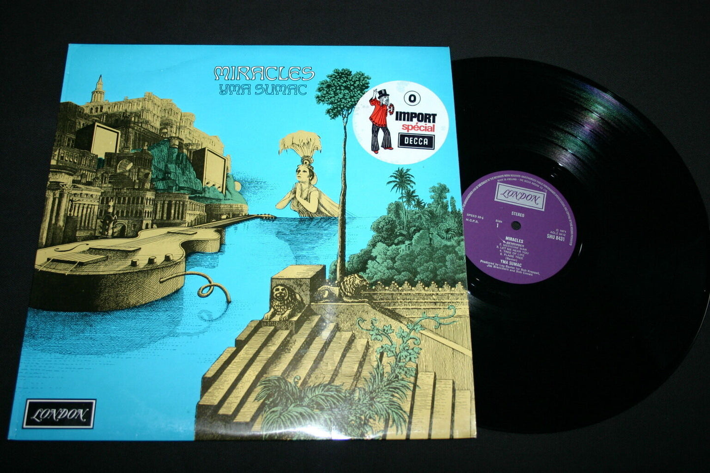 YMA SUMAC LP MIRACLES 1972 UK LONDON SHU 8431