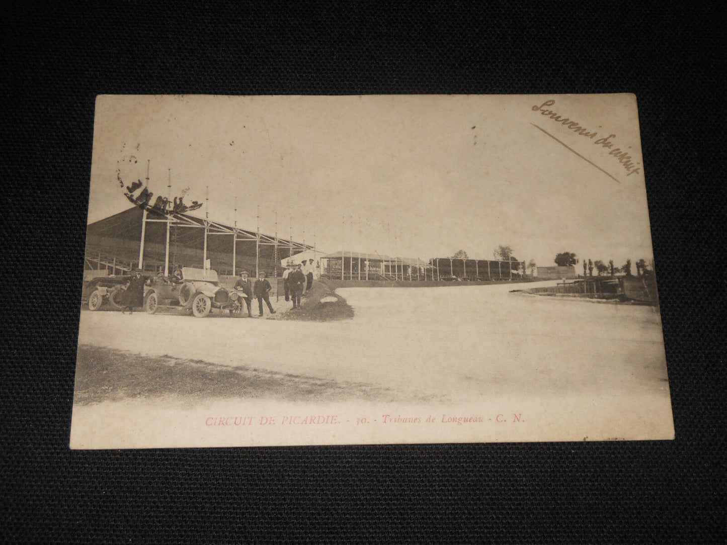 CPA CIRCUIT DE PICARDIE TRIBUNES DE LONGUEAU