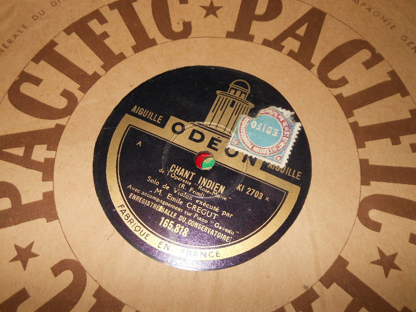 EMILE CREGUT VIOLIN 78T INDIAN SINGING