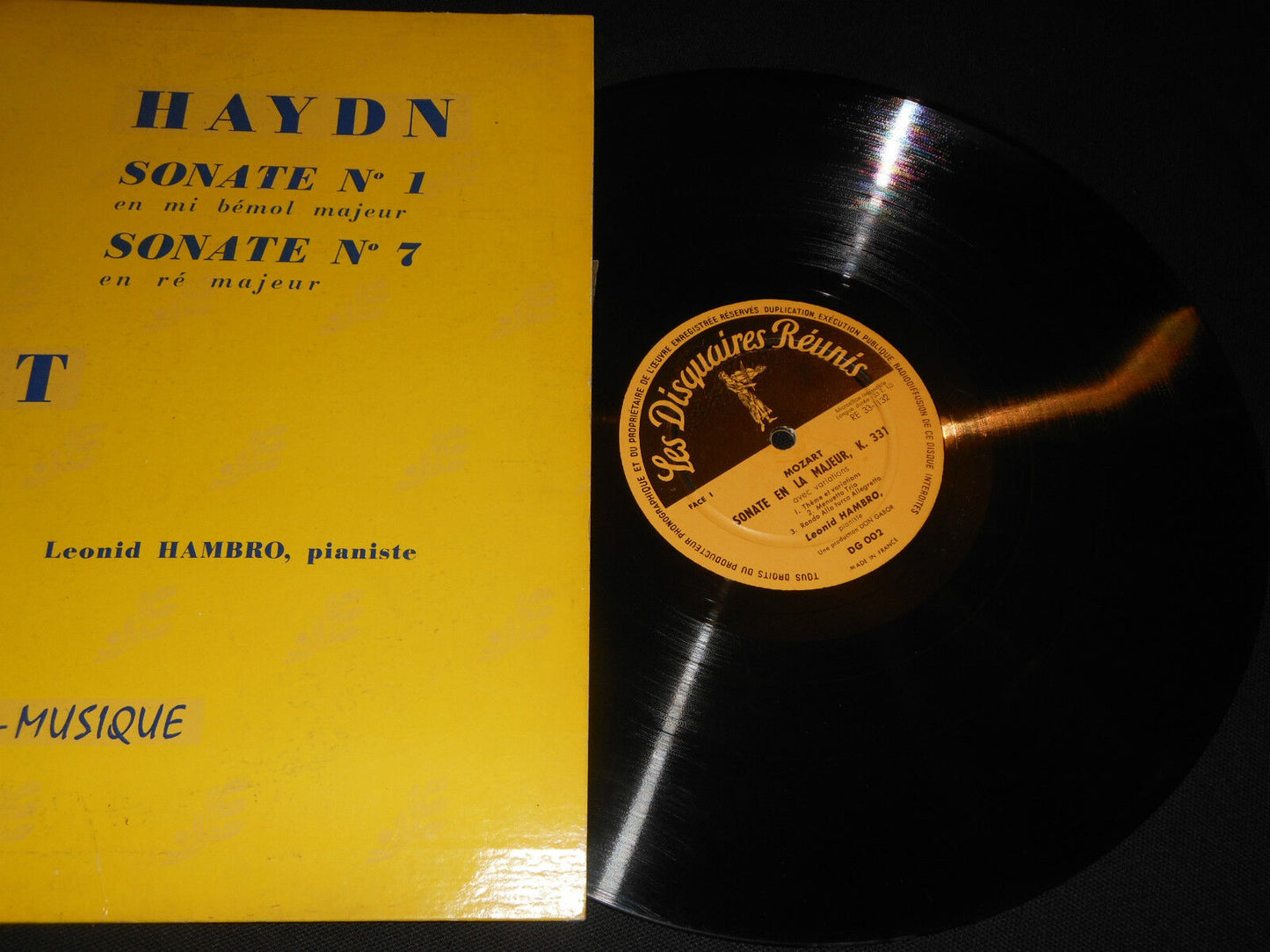 LEONID HAMBRO pianiste HAYDN MOZART LP 33T 12" EUROPE-MUSIQUE