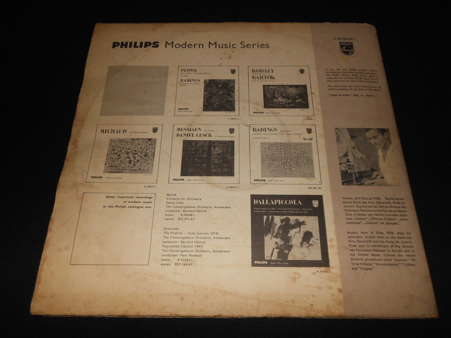 PANORAMA DES MUSIQUES EXPERIMENTALES RARE 2 x LP 33T 12" PHILIPS 00.565/66