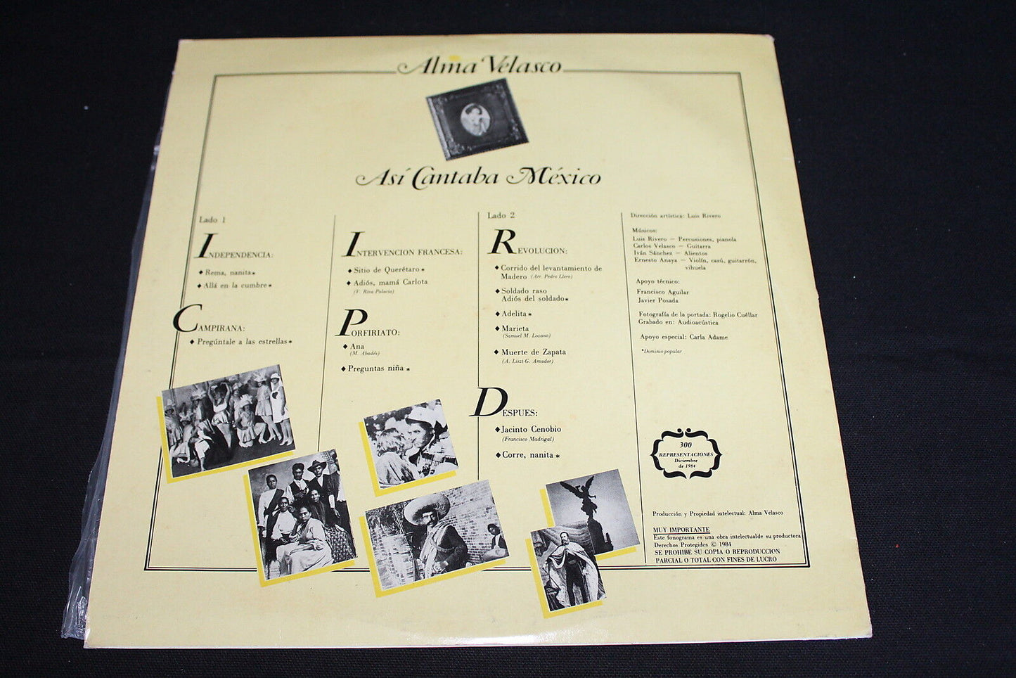 ALMA VELASCO LP 33T 12" ASI CANTABA MEXICO 1984