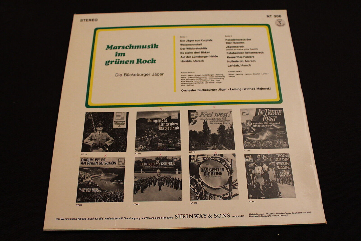 MARSCHMUSIK IM GRÜNEN ROCK DIE BÜCKEBURGER JÄGER TELEFUNKEN LP 33T 12"