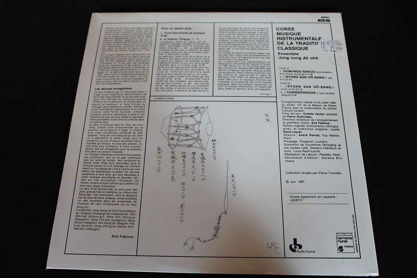 COREE Ensemble JONG NONG AK OHO   OCORA   LP 33T 12"