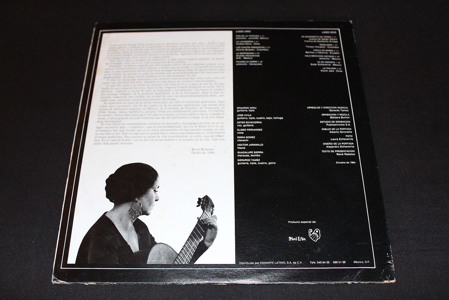 ESTER ECHEVERRIA LP 33T 12" SU VOZ RARE MEXICO 1984