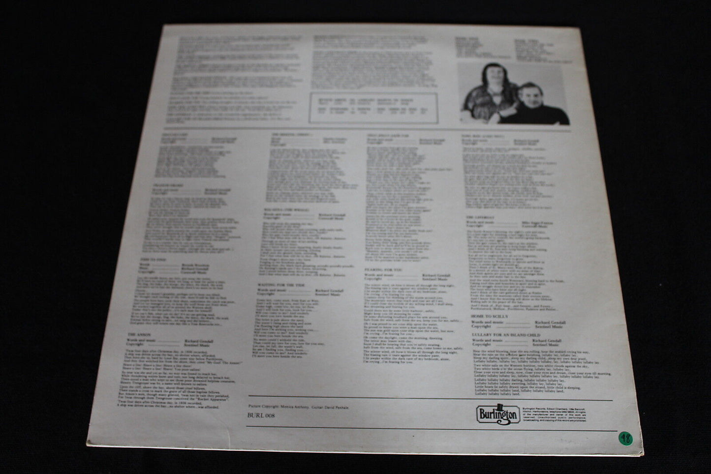 BRENDA WOOTTON with the FOUR LANES MALE CHOIR GWAVAS LAKE LP 33T 12"