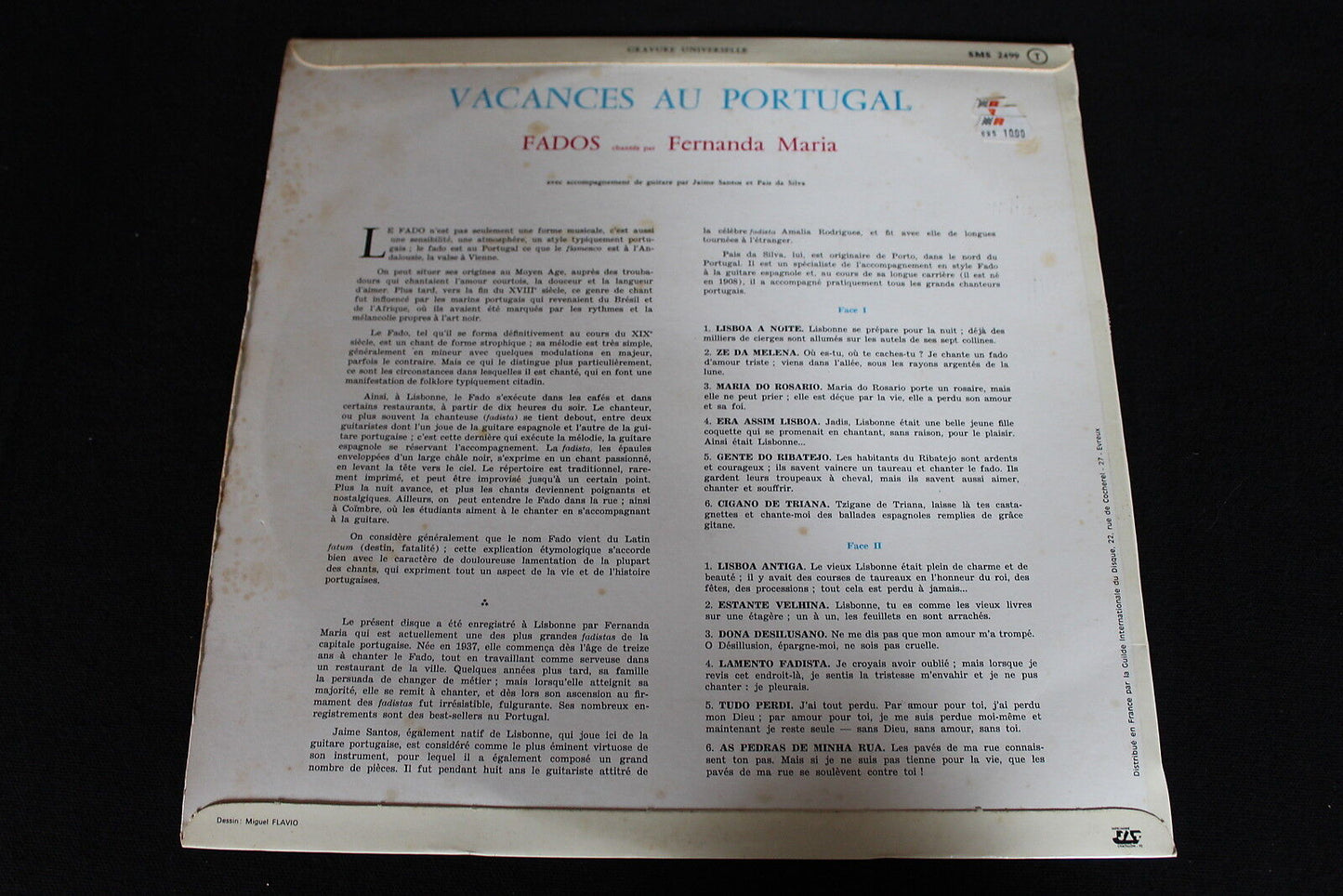 VACANCES AU PORTUGAL VOL 1 & 2 FERNANDA MARIA MARIA MARQUES 2 x LP 33T 12"