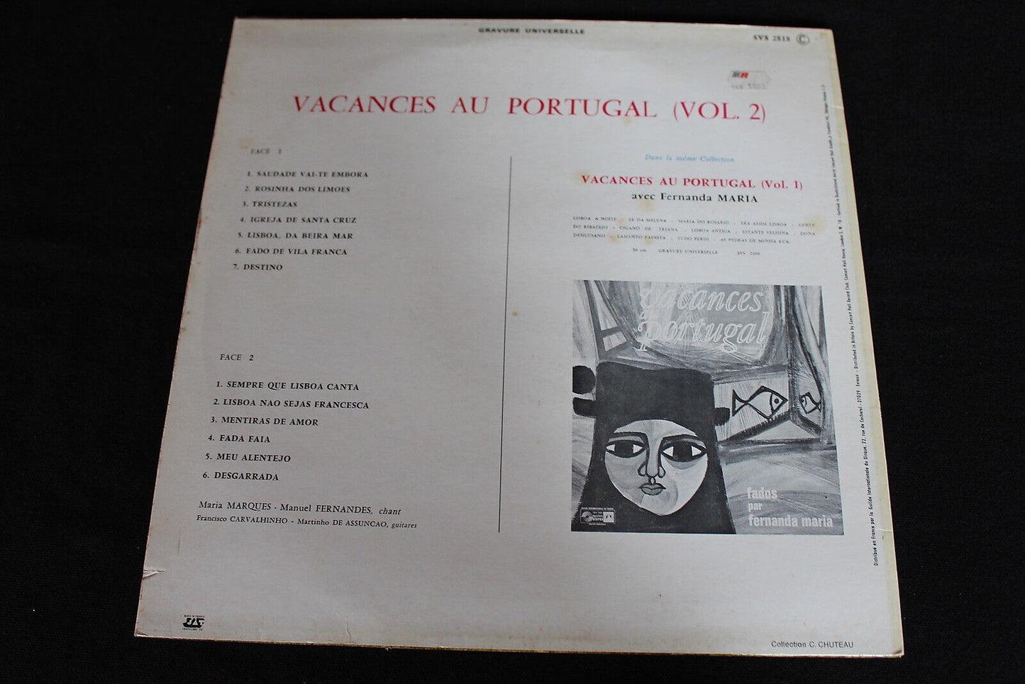 VACANCES AU PORTUGAL VOL 1 & 2 FERNANDA MARIA MARIA MARQUES 2 x LP 33T 12"