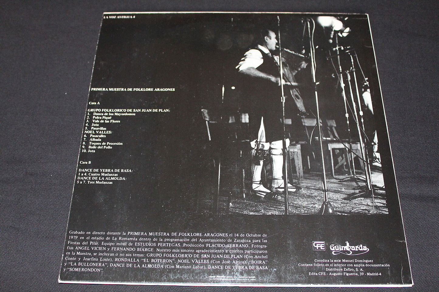 PRIMERA MUESTRA DE FOLKLORE ARAGONES LA VOZ ANTIGUA 4 GUIMBARDA LP 33T 12"