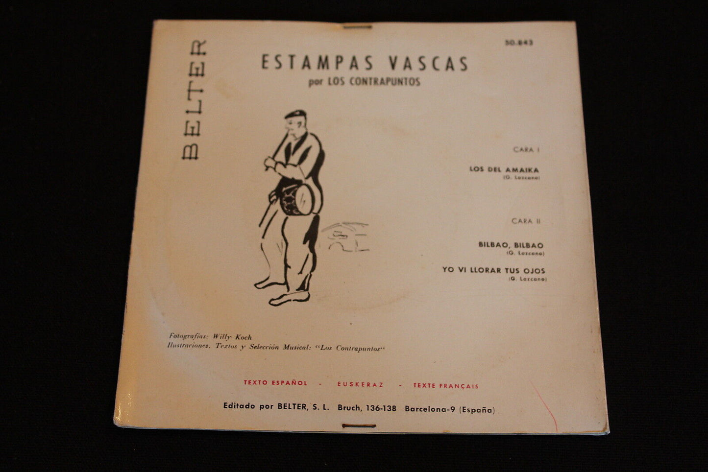 LOS CONTRAPUNTOS ESTAMPAS VASCAS BELTER 50843 EP 45T 7"