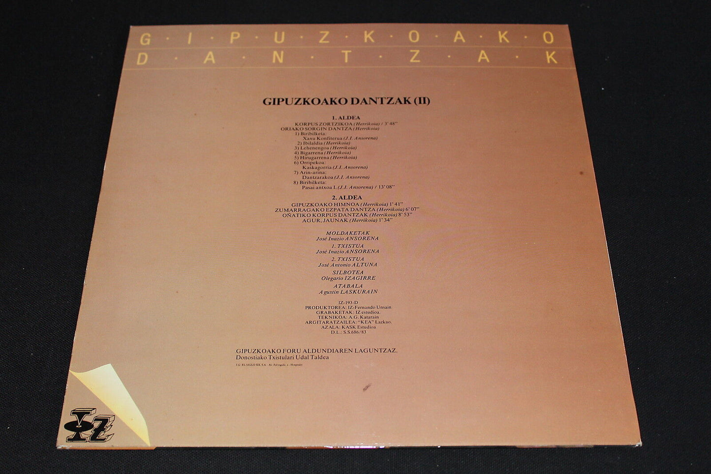 GIPUZKOAKO DANTZAK 1983 SPAIN LP 33T 12"