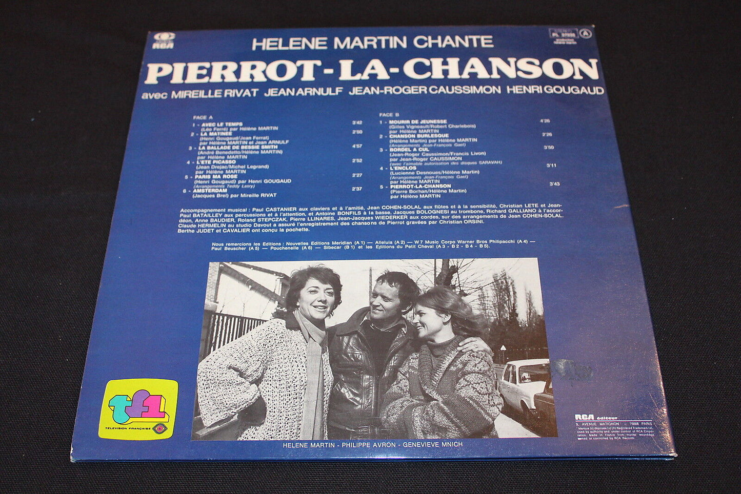 HELENE MARTIN chante PIERROT-LA-CHANSON LP 33T 12"