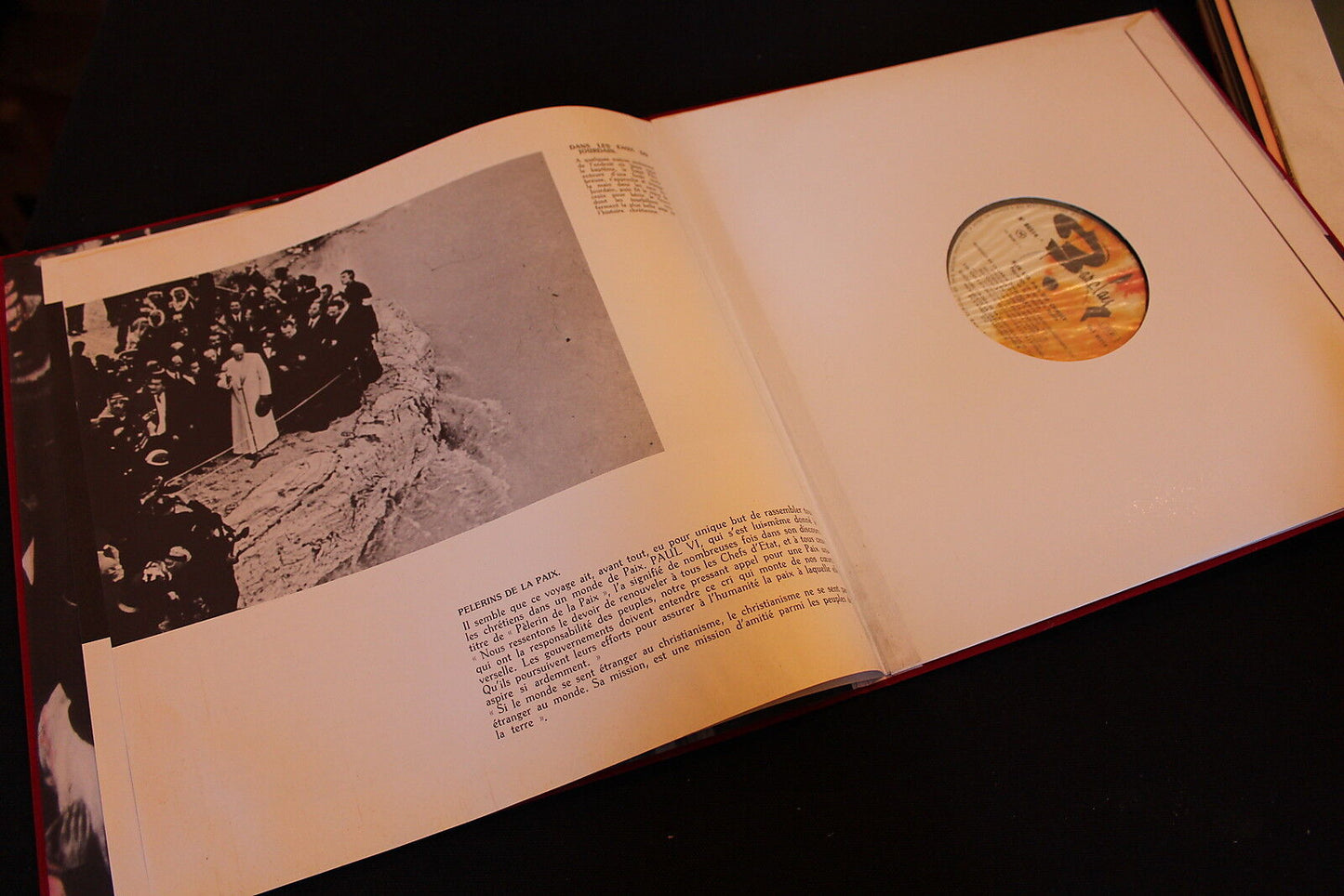 SUR LES PAS DU CHRIST PAUL VI PELERINAGE EN TERRE SAINTE LP 33T 12"