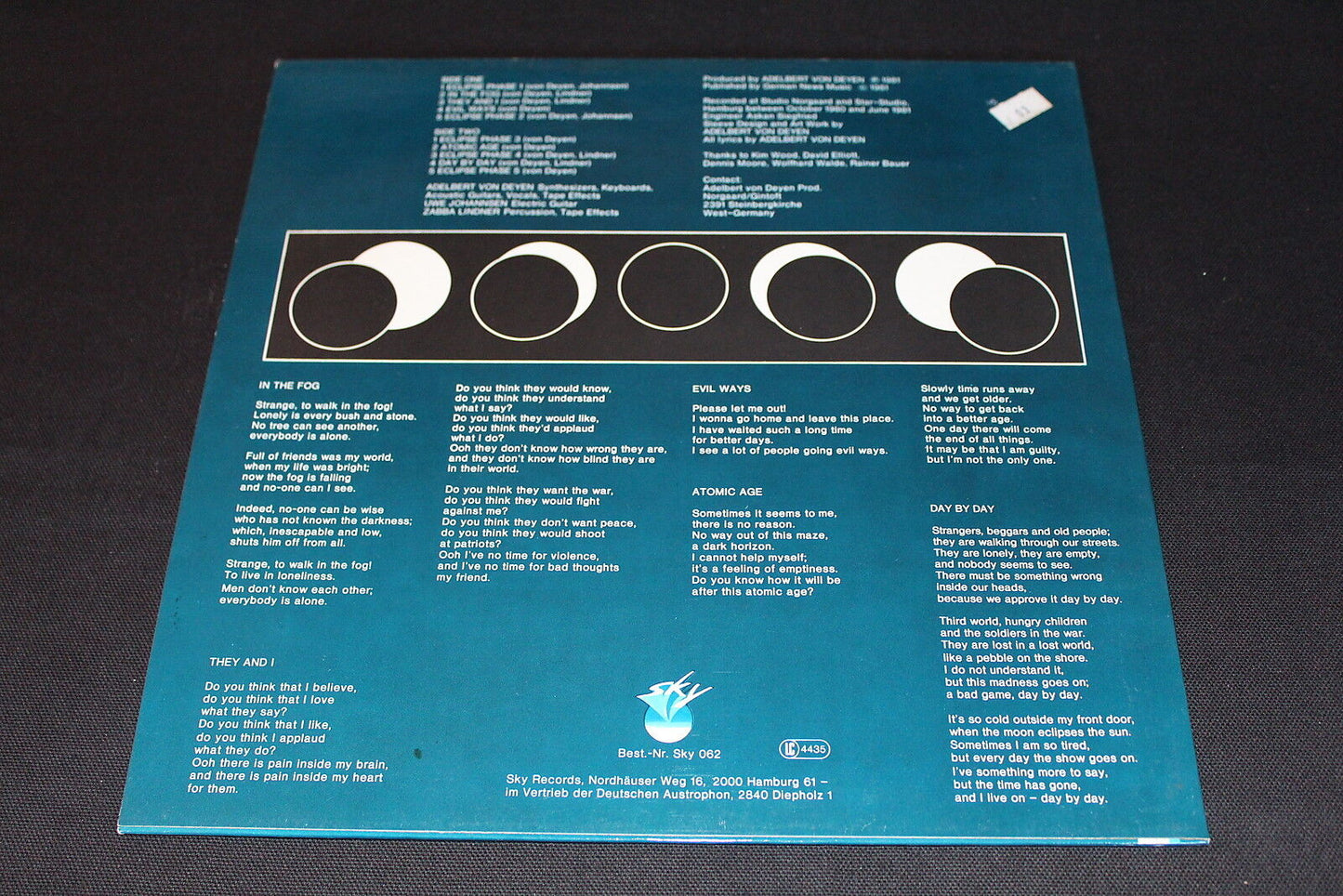 ADELBERT VON DEYEN ECLIPSE LP 33T 12" SKY RECORDS 062 GERMANY