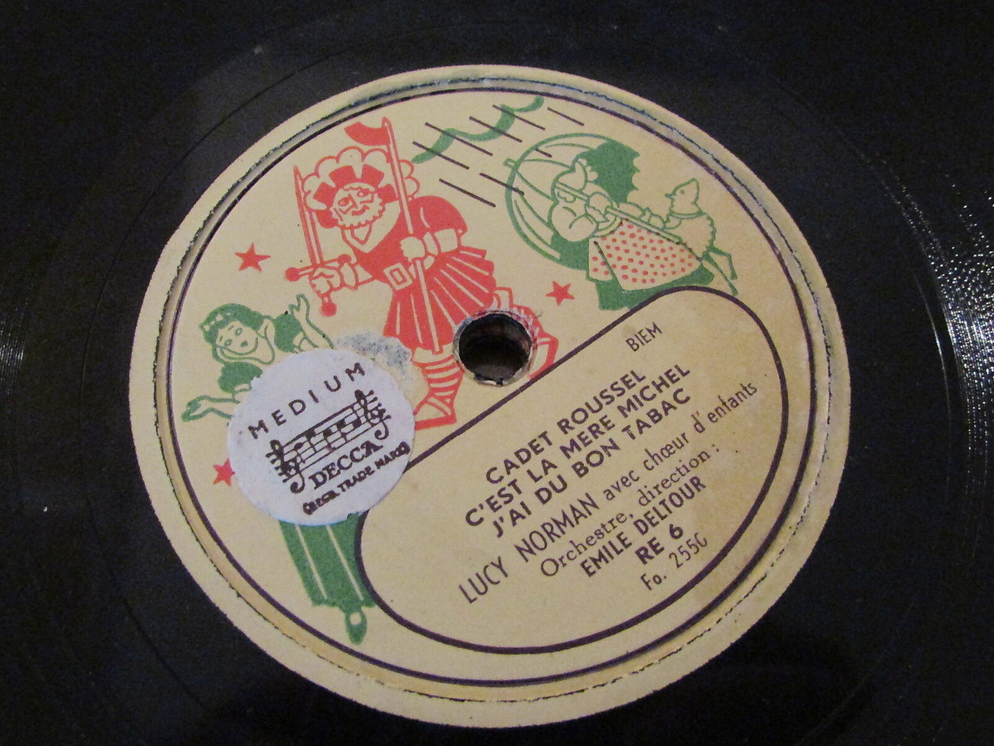LUCY NORMAN RARE DECCA w/ ORIGINAL SLEEVES Comptines LOT 4 x 78T RPM