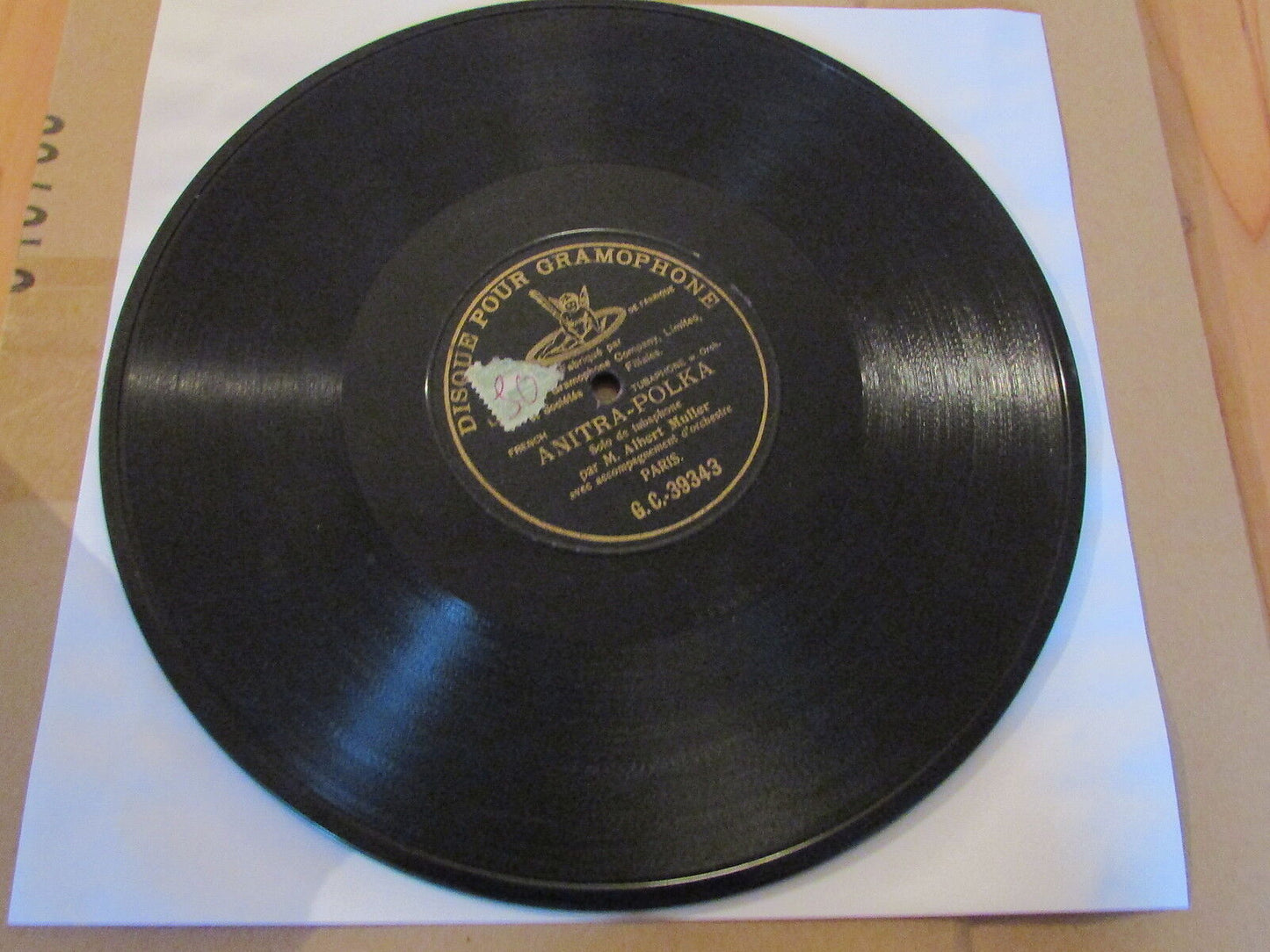 ALBERT MULLER SOLO DE TUBAPHONE GRAMOPHONE 78T RPM
